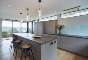 The kitchen Island provides useful space
