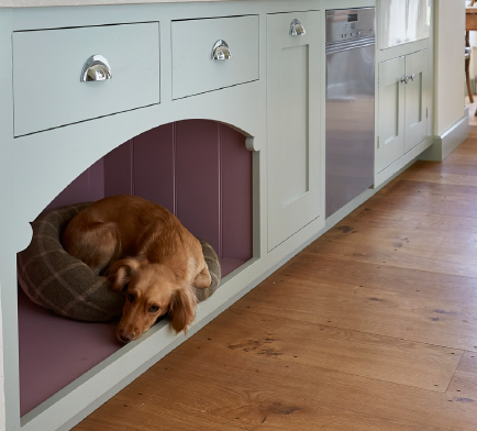 A handmade custom dogs bed