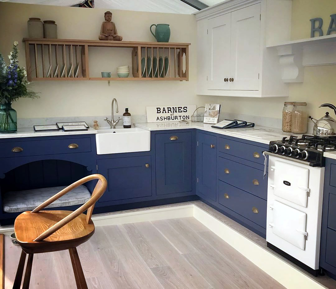 A handmade Barnes kitchen pictured at the Devon county show in 2019