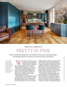 Pretty In Pink kitchen design by Barnes of Ashburton